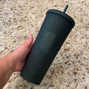 Starbucks Green Jelly Studded Tumbler Venti Cup Straw